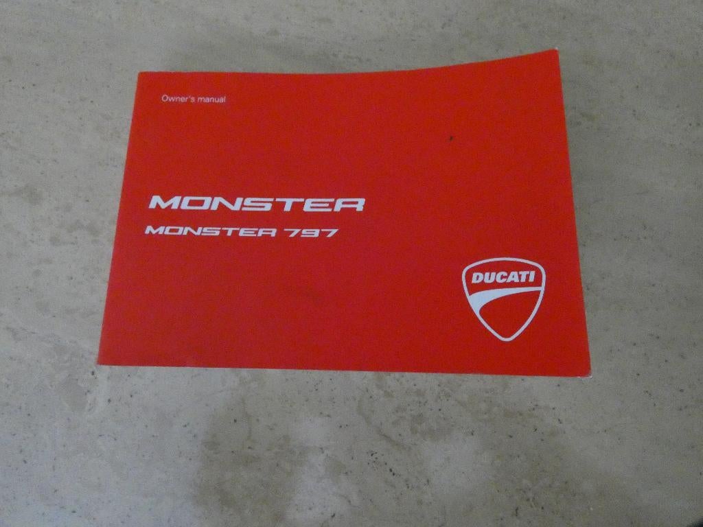 ducati monster 797 2017 owner's manual, Ophalen of Verzenden, Ducati