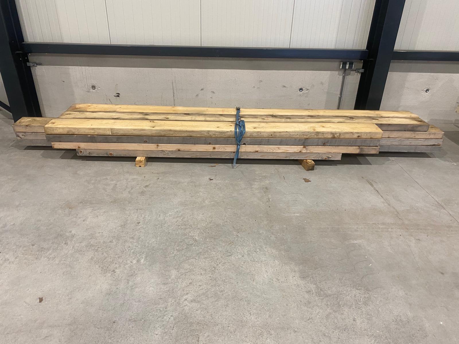 12 vuren balken 70x220mm, lengte 310-420 cm, Ophalen, Gebruikt, Balk, Vuren