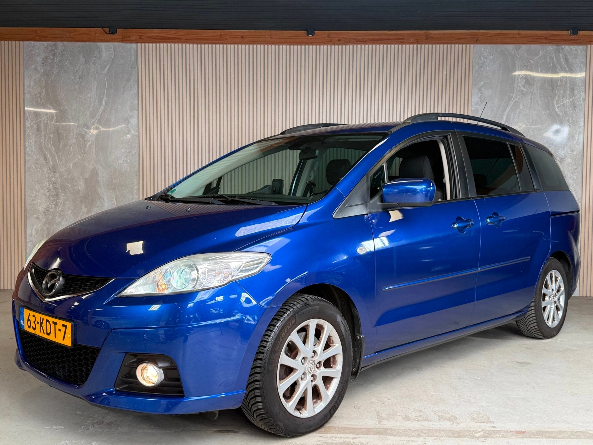 Mazda 5 2.0 Katano 7P Automaat Trekhaak Airco Cruise Control, Auto's, Gebruikt, Blauw, 7 stoelen, Origineel Nederlands