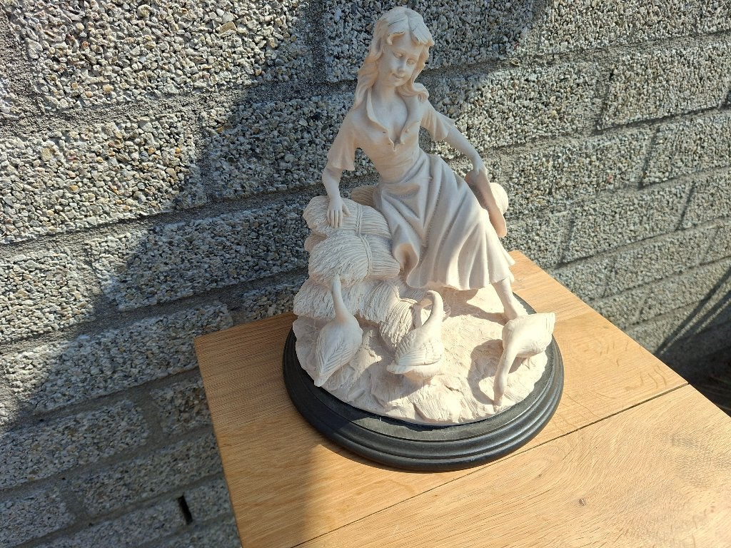 antiek beeld schitterende beeld met ganzen, Ophalen of Verzenden, Beeld