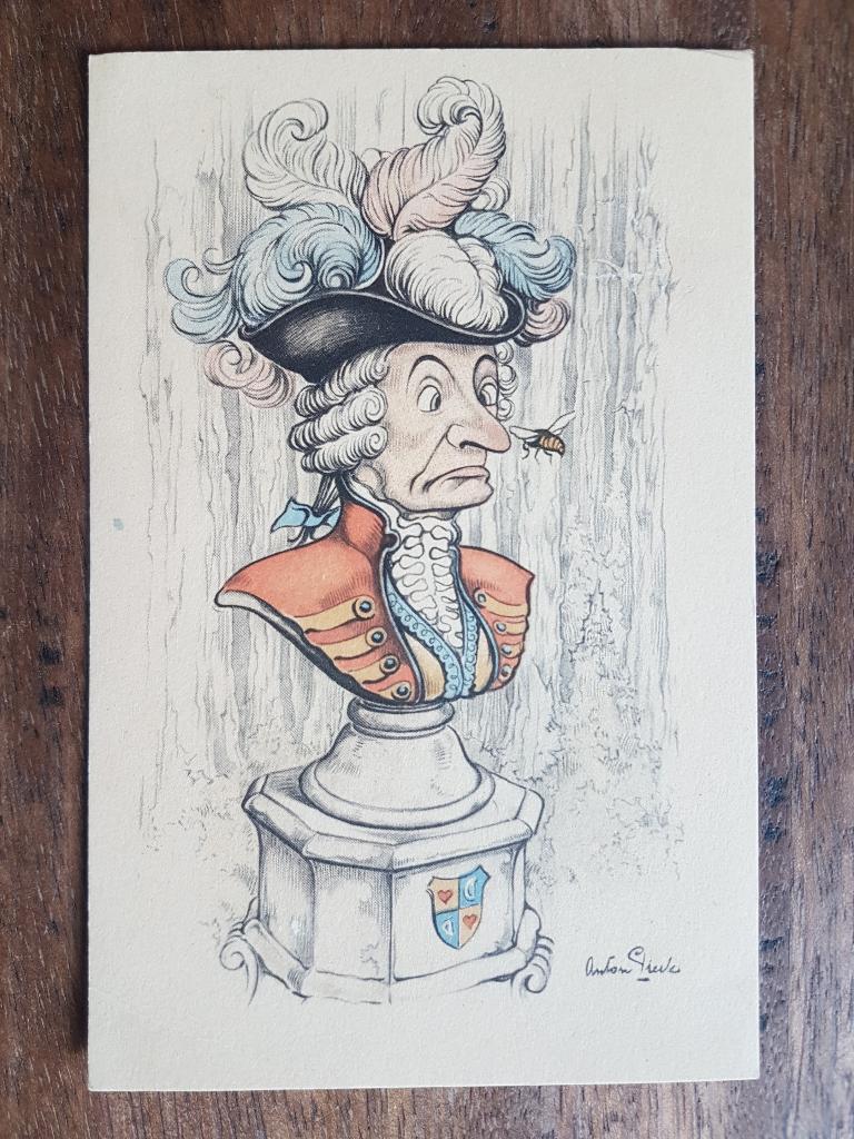 Ansichtkaart De Efteling Anton Pieck De zes dienaren, Verzamelen, Ansichtkaarten | Nederland, Ophalen of Verzenden, 1940 tot 1960