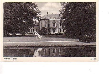 Ansichtkaart 	Zeist	Slot Zeist	Achterzijde, Verzenden, 1940 tot 1960, Ongelopen, Utrecht