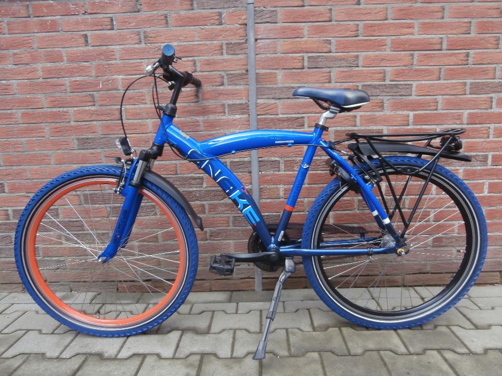 ALS NIEUW! Batavus Snake 26 inch, 48 cm. blauw-oranje, Terugtraprem, Versnellingen, Batavus, Zo goed als nieuw