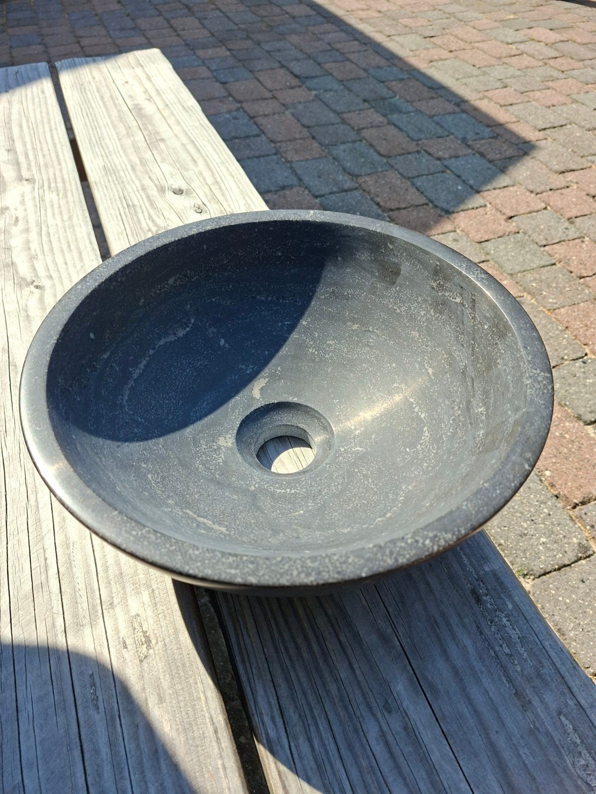Stenen kom wastafel - 30 cm diameter, Ophalen, Nieuw, Steen, Wastafel