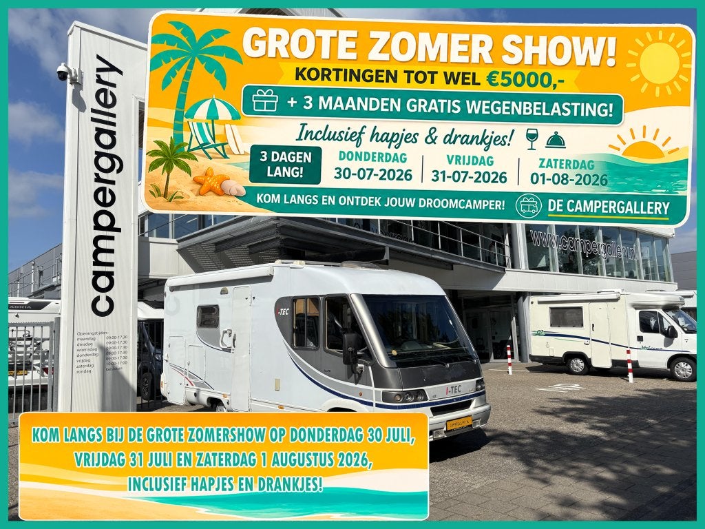 TEC ROTEC HEFBED + RONDZIT AIRCO LPG FIAMMA SLOTEN, Caravans en Kamperen, T.E.C., Fiat, 6 tot 7 meter, Bedrijf