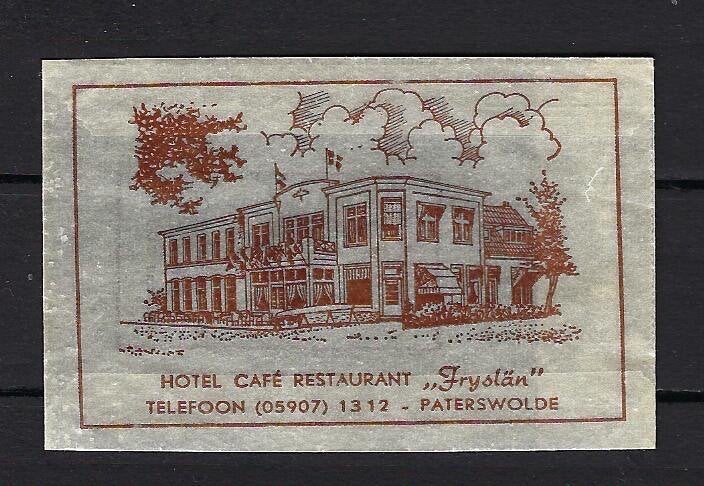 310 Paterswolde hotel cafe rest FRYSLAN, Ophalen of Verzenden, Nederland