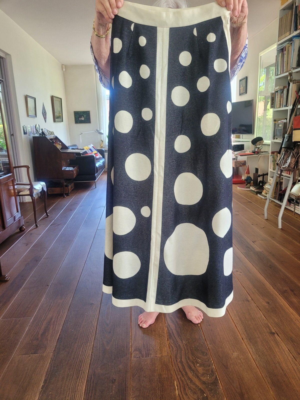 Finse lange rok van katoen/polyester. Maat 40, Verzenden, Zo goed als nieuw, Maat 38/40 (M), Overige typen