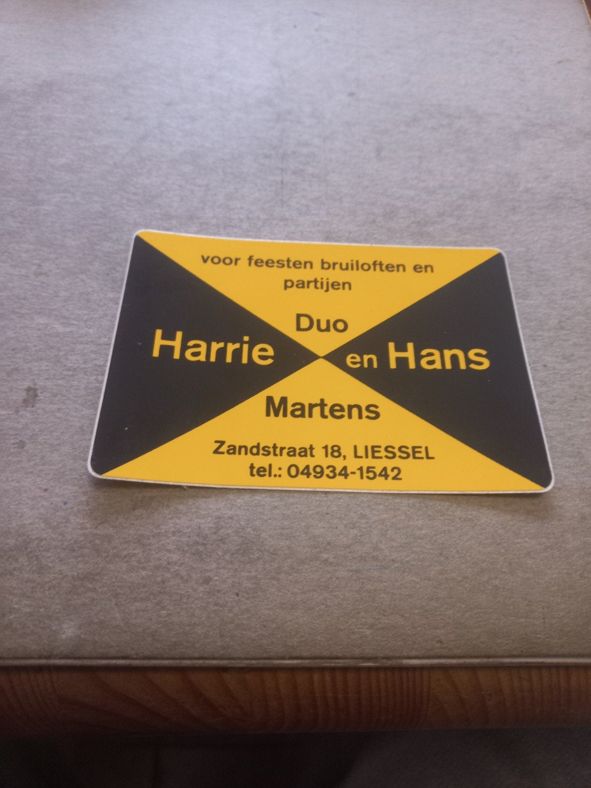 Duo harriet en hans martens liessel, Ophalen of Verzenden, Zo goed als nieuw