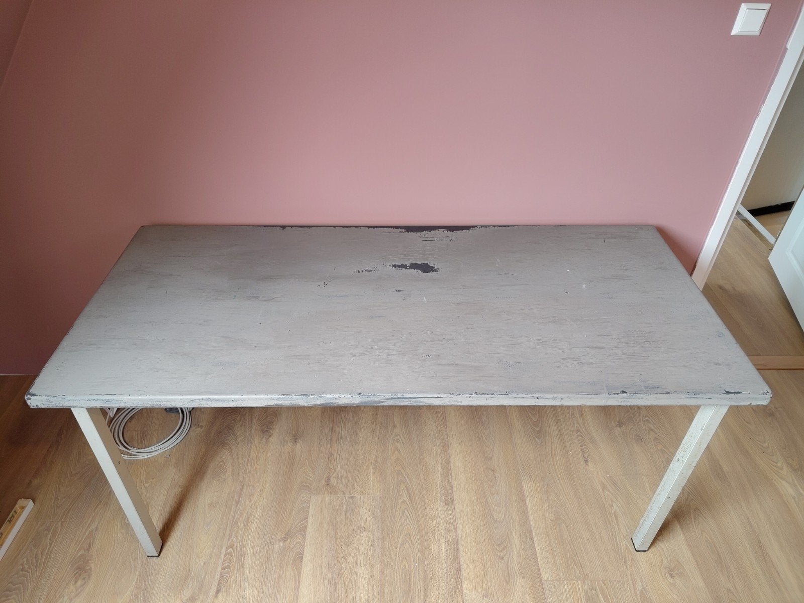 Stevige werktafel/bureau - 170x75x76.5 cm, Huis en Inrichting, Ophalen, Gebruikt, 50 tot 100 cm, 150 tot 200 cm