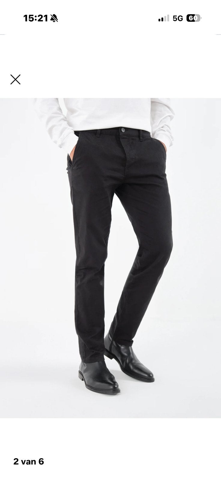 Nieuwe zwarte chino mt. 34 Pier One (Zalando), Ophalen of Verzenden, Zo goed als nieuw, Zwart