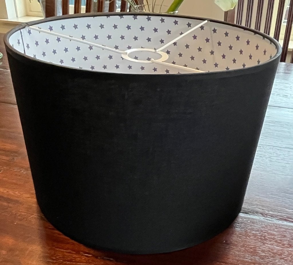 Nieuwe lamp, zwart wit, binnenkant sterren motief, Ophalen of Verzenden, Nieuw, Textiel