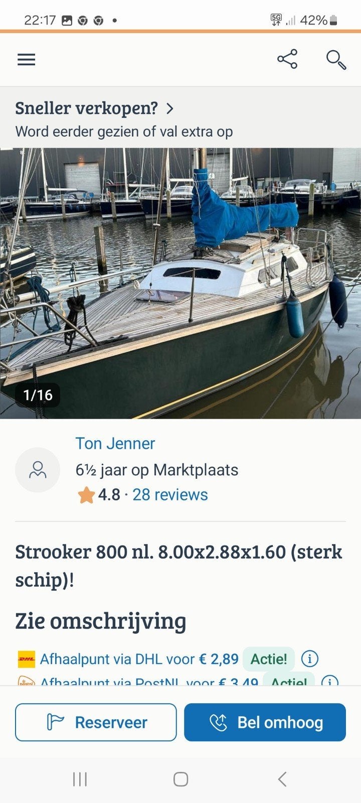 Strooker 800. ( 800x2.88x150) inb.diesel, Ophalen of Verzenden, Diesel