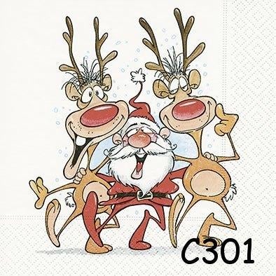 Servetten decoupage/bullet journal * kerst C301x   C304x, Verzenden, Nieuw