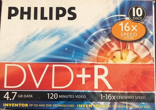 Philips DVD+R 4.7GB 120 min. 10 stuks ongeopende verpakking., Ophalen of Verzenden, Nieuw, Dvd, Philips
