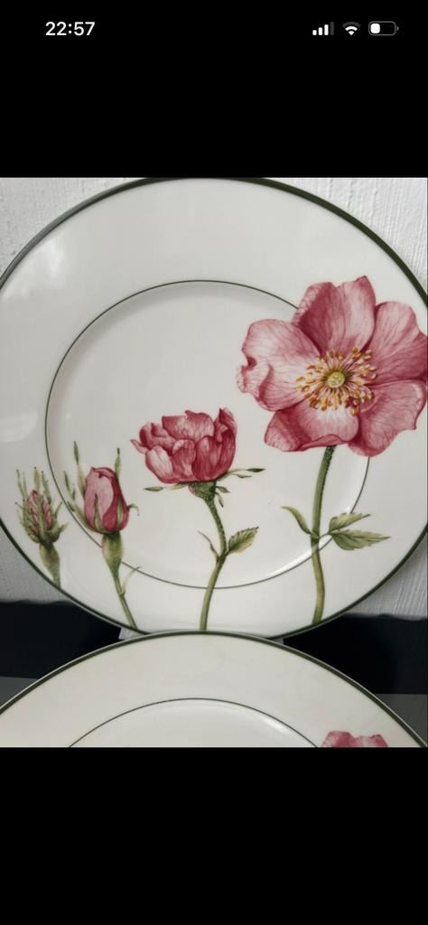 Villeroy en Boch Flora bord, 30 cm, per stuk, Gebruikt, Ophalen of Verzenden, Bord(en), Overige stijlen