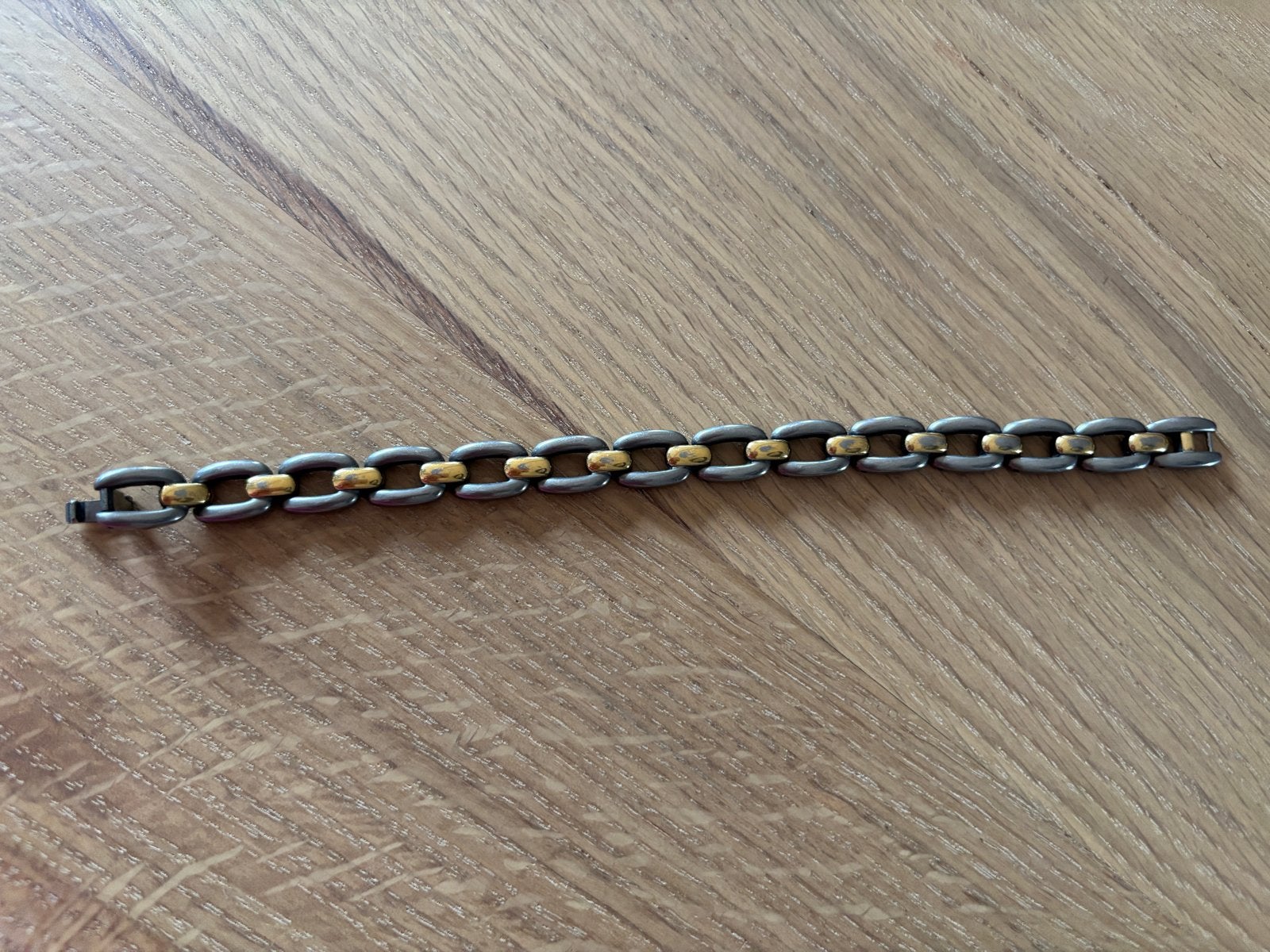 Boccia Titanium armband - antraciet/goudkleurig, Verzenden, Gebruikt, Overige kleuren, Overige materialen