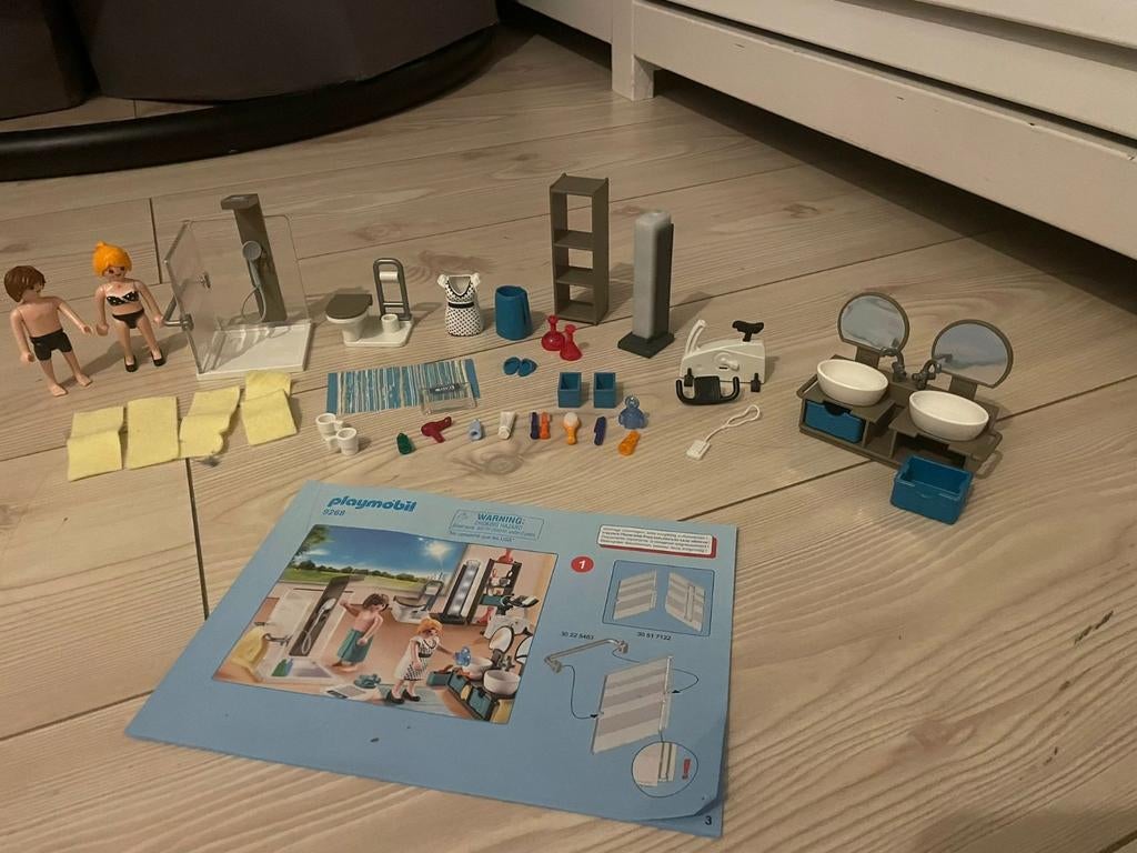 Playmobil 9268 City Life badkamer met douche. COMPLETE SET, Ophalen, Zo goed als nieuw, Complete set