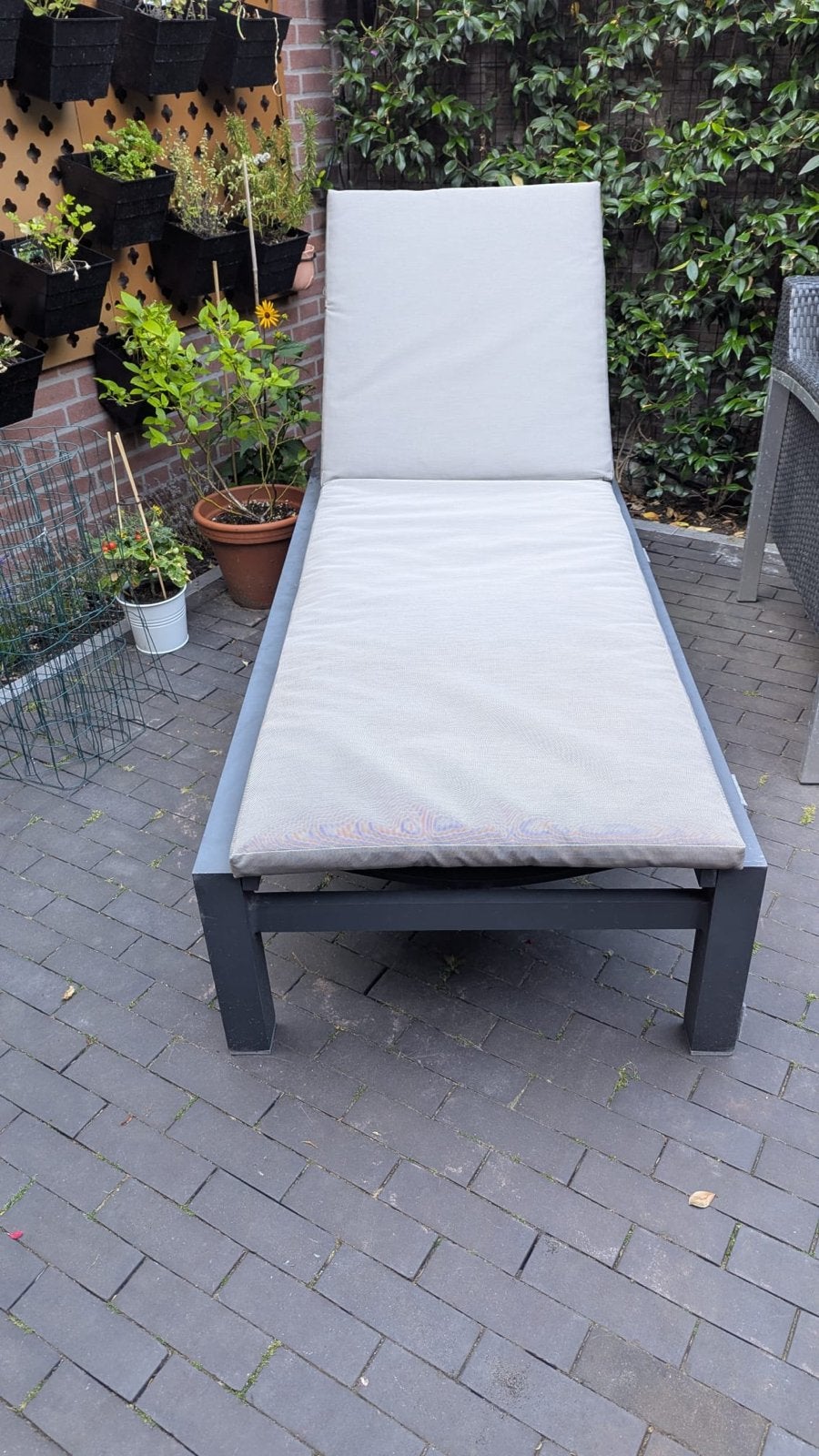 Verstelbare ligstoel - Life Outdoor Living, Tuin en Terras, Ligbedden, Ophalen, Gebruikt, Aluminium, Verstelbaar