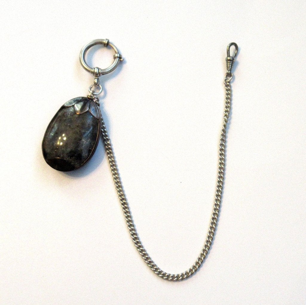 Antieke zilveren 800 zakhorloge ketting met hanger, gekeurd., Antiek en Kunst, Ophalen of Verzenden, Zilver