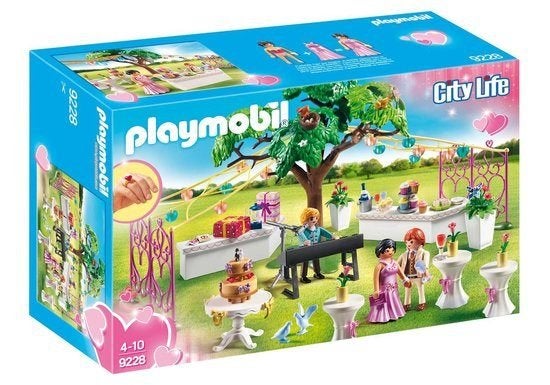 Playmobil 9228 huwelijk/ bruiloft/ trouwerij/ feest & piano, Ophalen of Verzenden, Nieuw, Complete set
