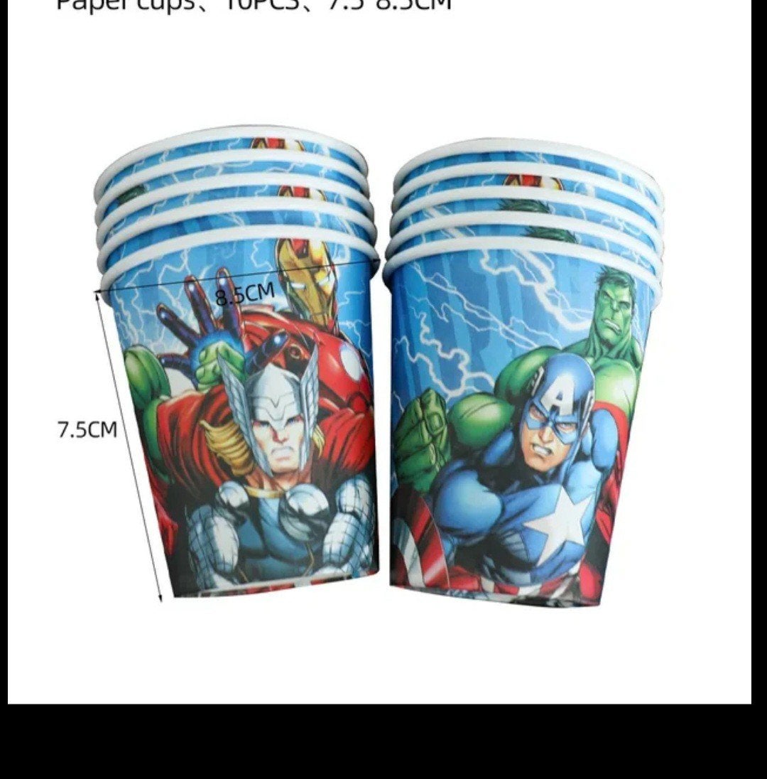 Nieuwe Avengers Feestartikelen - Bekers, Borden, Zakjes, Ophalen, Nieuw, Feestartikel, Verjaardag