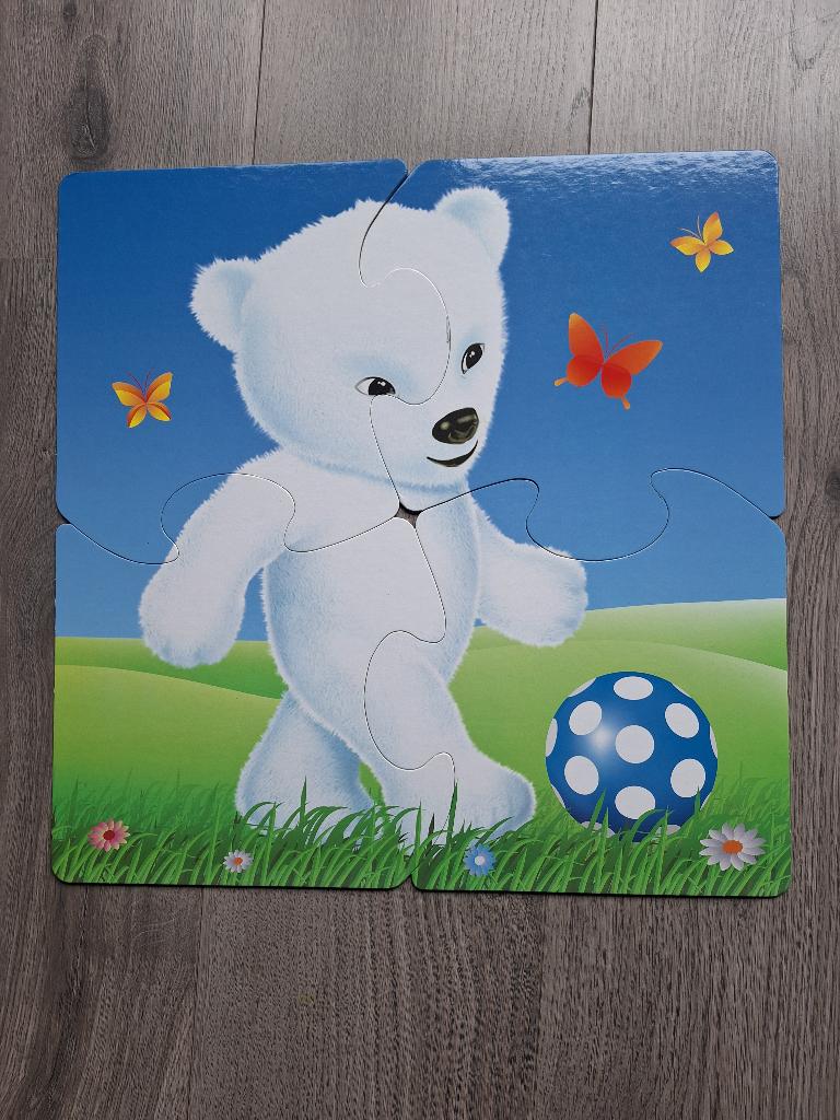 Beertje Puzzel 4 grote stukjes, Ophalen, Minder dan 10 stukjes, Gebruikt, 6 maanden tot 2 jaar