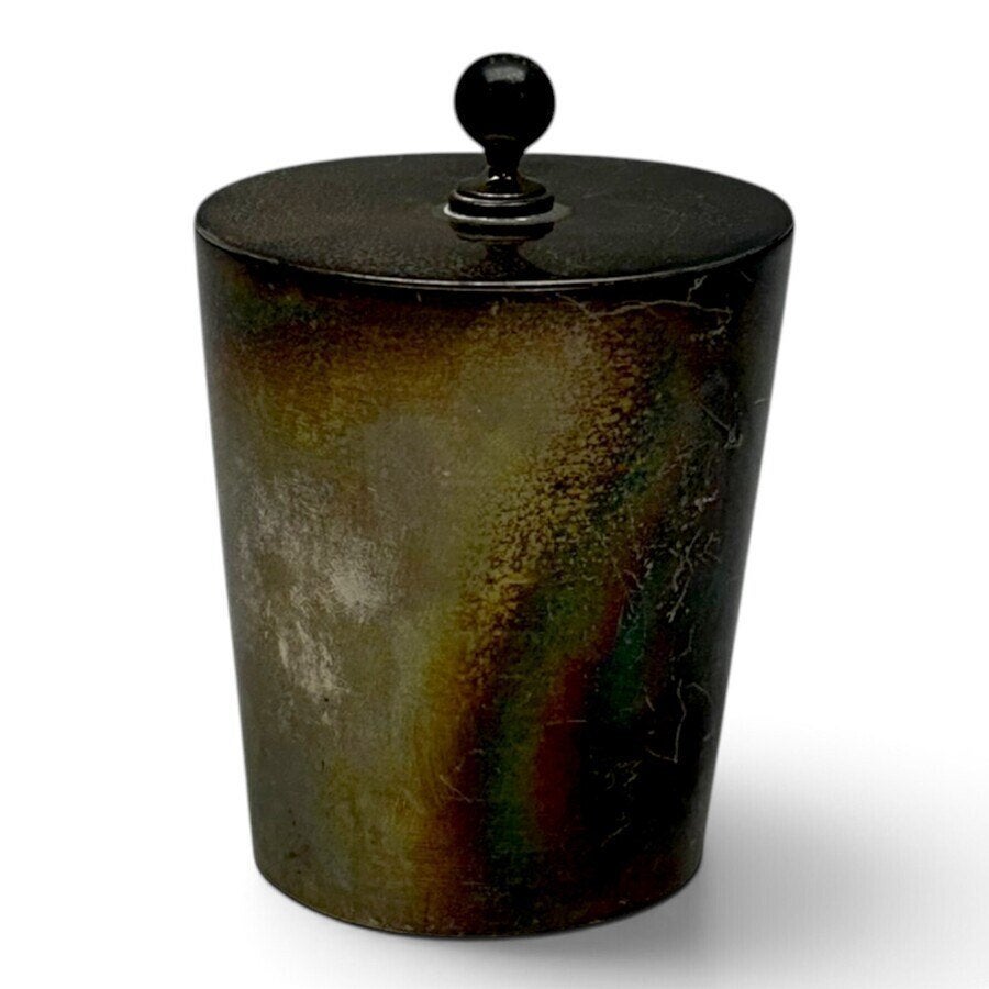 Zilveren miniatuur potje met deksel - Jan Buysen ca. 1800, Ophalen of Verzenden, Zilver