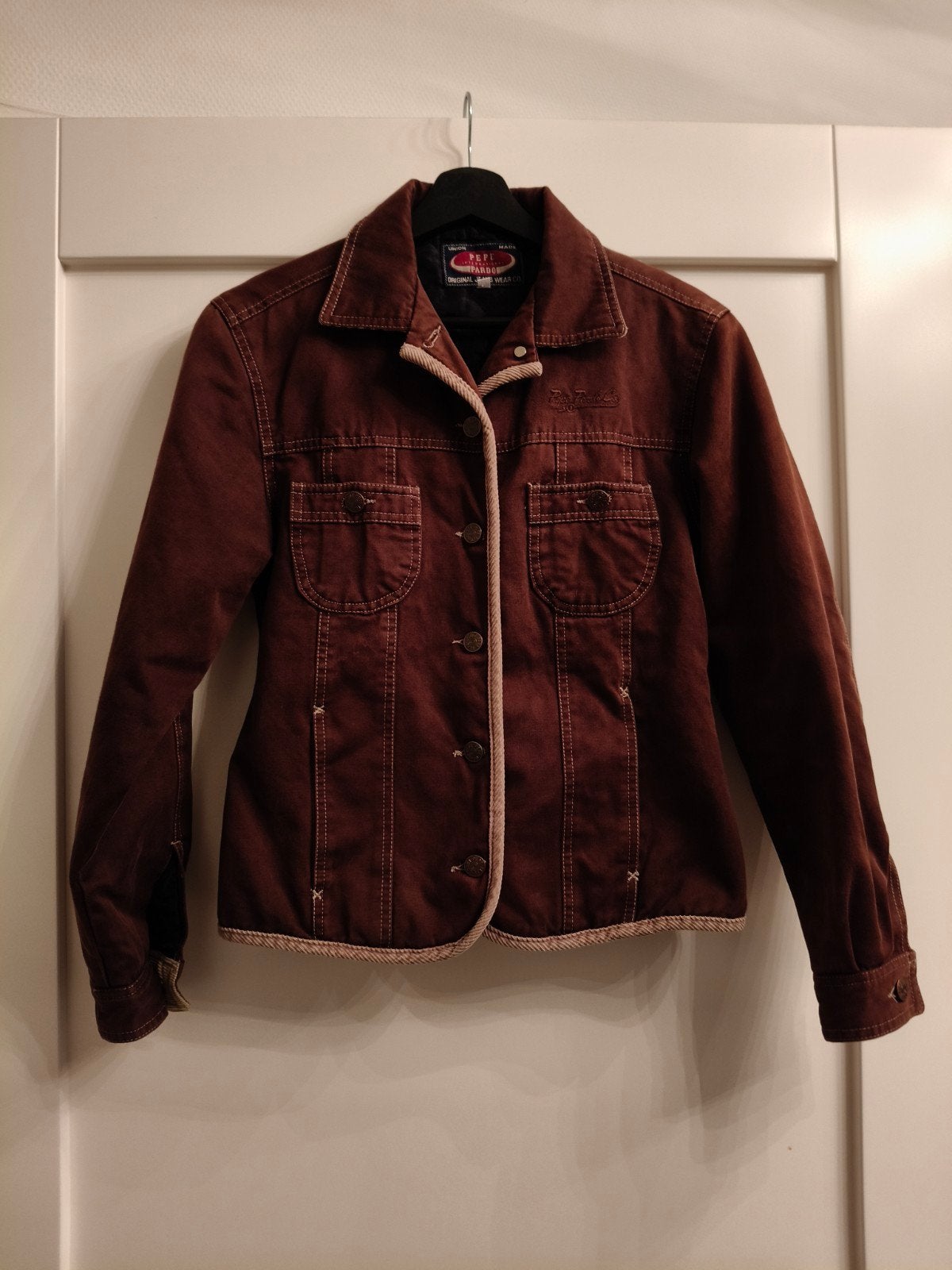 Pepe Jeans Pardo spijkerjack bruin maat S, Pepe Jeans Pardo, Ophalen of Verzenden, Maat 36 (S), Bruin