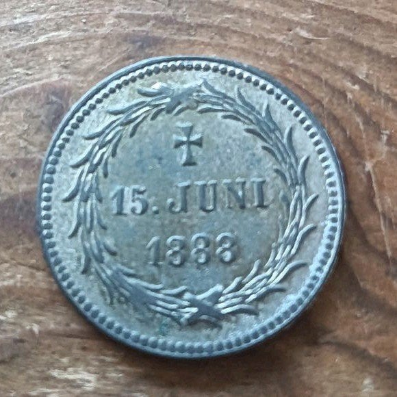 Herdenking dood van Kaiser Friedrich 1888 25 mm, Ophalen of Verzenden, Buitenland