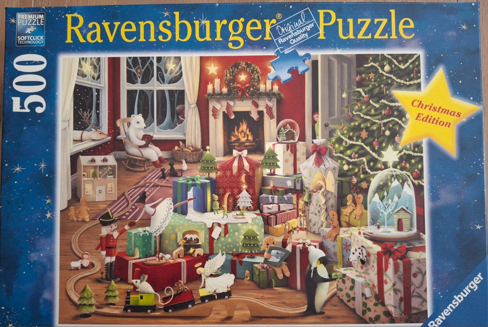 2 st Ravensburger kerstpuzzel legpuzzel kerst, Ophalen, 500 t/m 1500 stukjes, Zo goed als nieuw, Legpuzzel