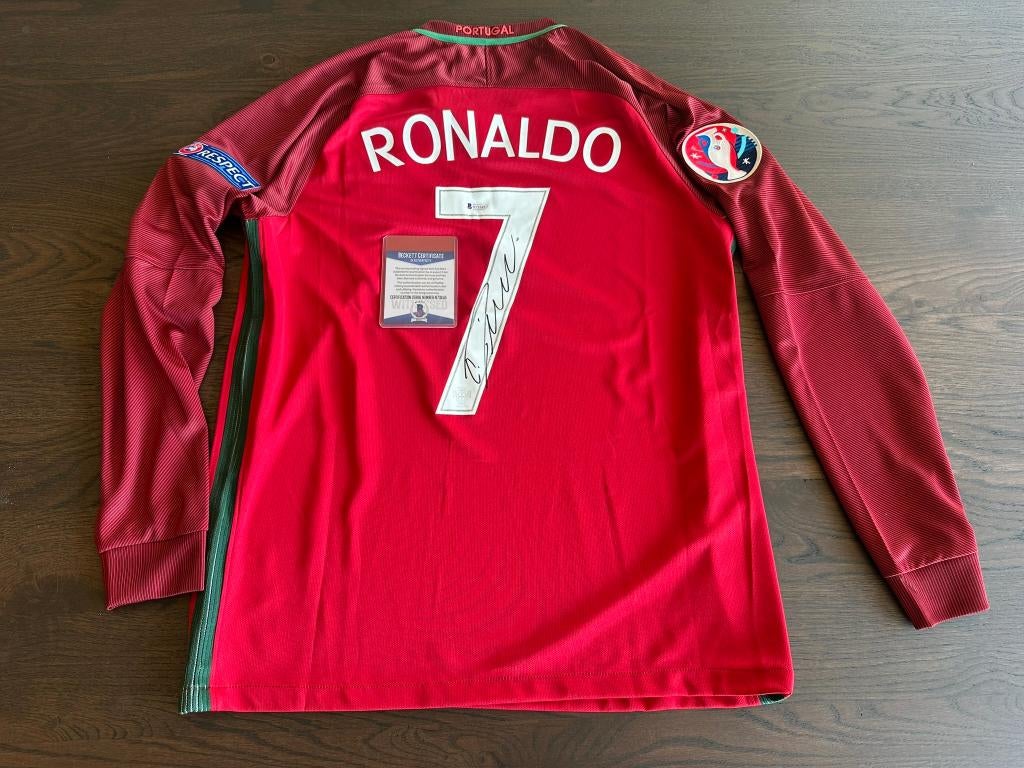 Hand gesigneerd shirt Cristiano Ronaldo, met COA, Buitenlandse clubs, Shirt, Portugal, Info@nike.com