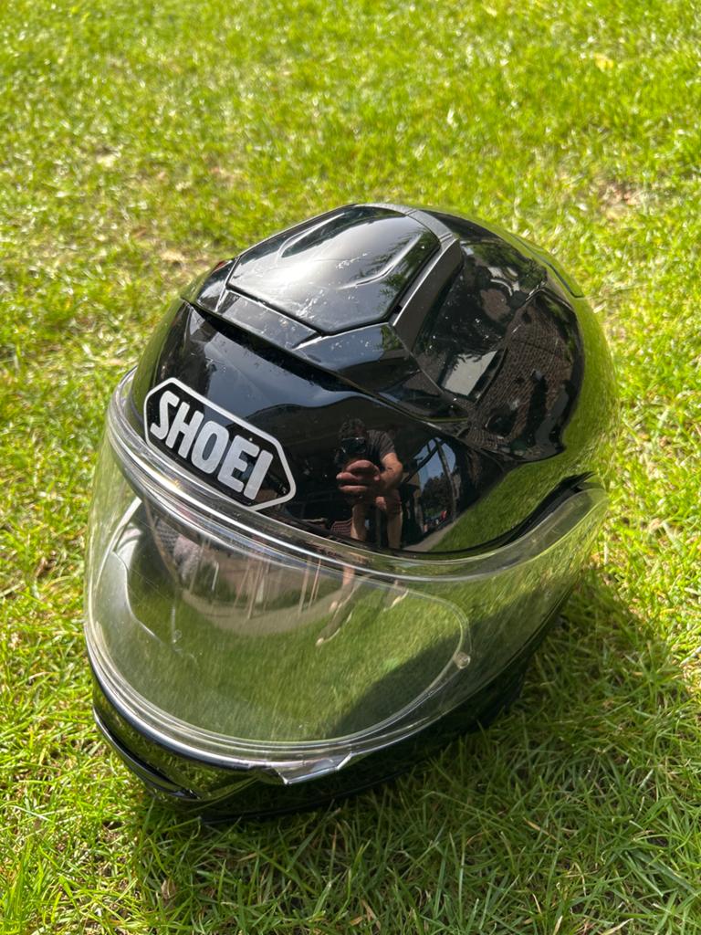 Shoei Neotec Systeemhelm Zwart - Maat M met Sena, Motoren, M, Systeemhelm, Heren, Ophalen of Verzenden