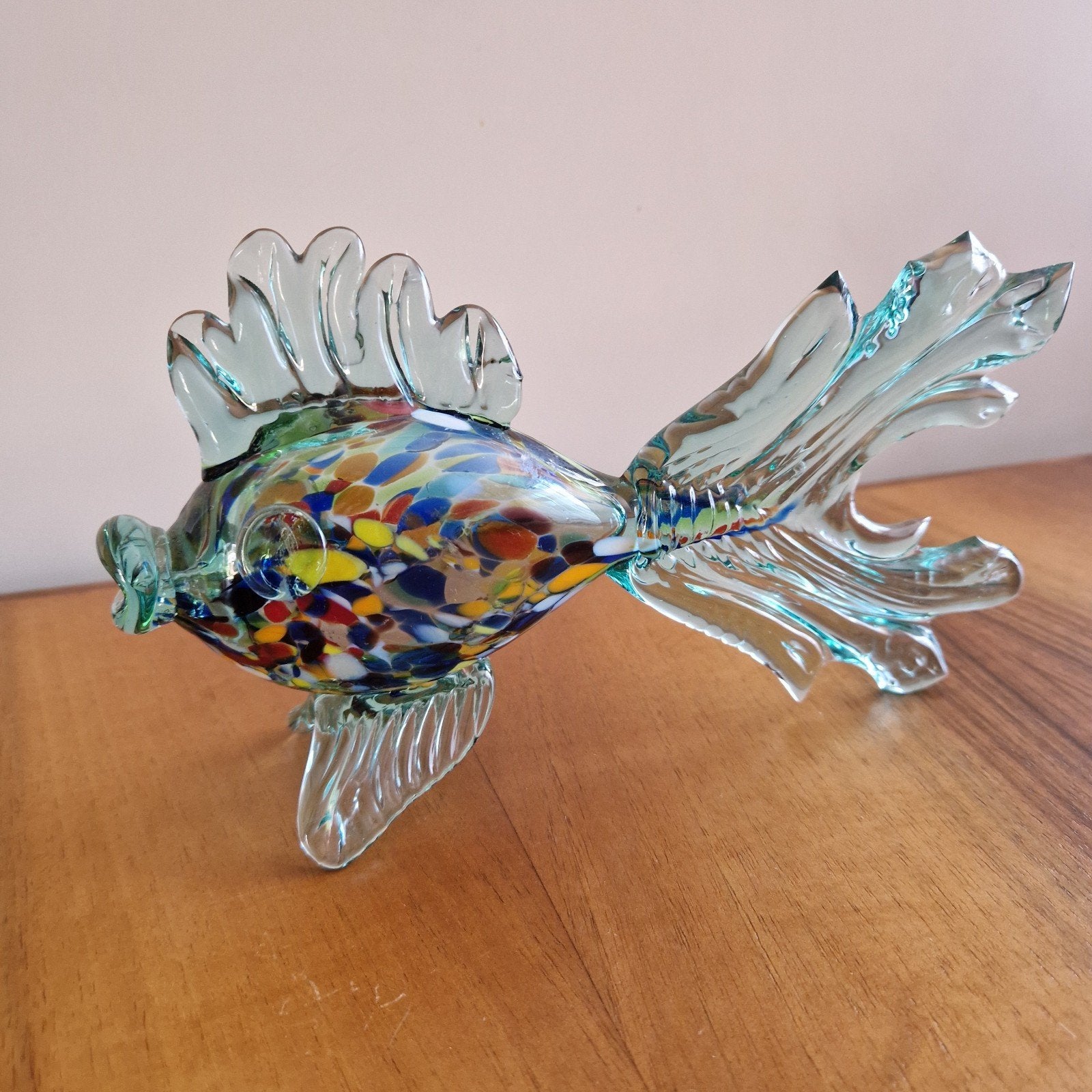 Vintage Glazen Vis Murano Stijl - Handgeblazen, Ophalen of Verzenden