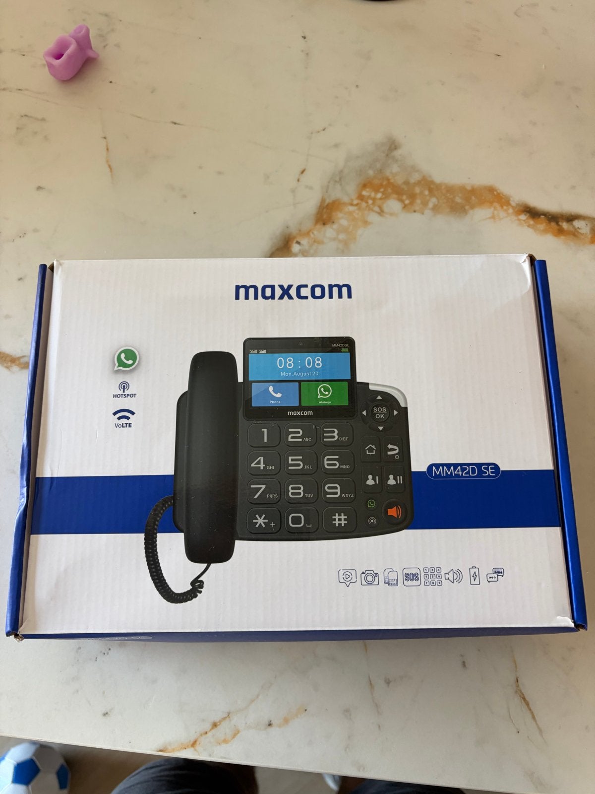 Maxcom MM42DSE Seniorentelefoon met haak mobiel telefoon, Ophalen of Verzenden, Nieuw