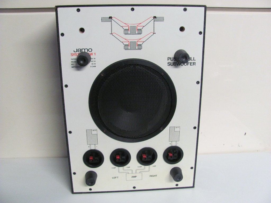 JAMO SYSTEM SW1 push and pull subwoofer, Subwoofer, Zo goed als nieuw, Jamo, Ophalen
