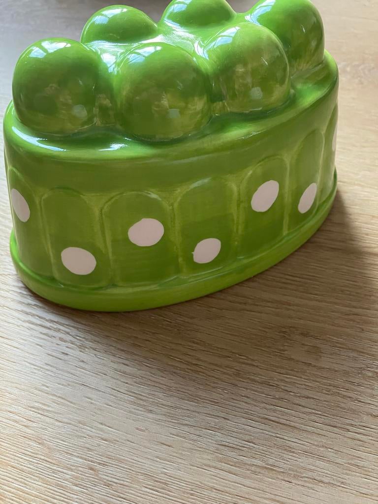 Groene Blond Amsterdam puddingvorm met stippen, Ophalen of Verzenden, Zo goed als nieuw