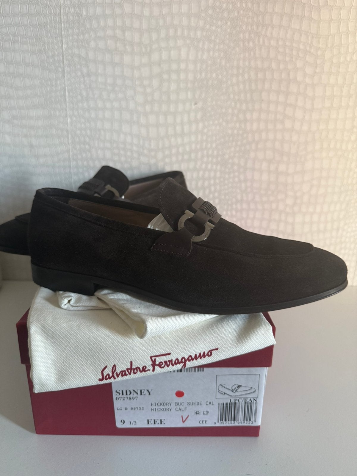 Salvatore Ferragamo Sidney Loafers EU 43,5 US 9.5 Nieuwstaat, Kleding | Heren, Verzenden, Zo goed als nieuw, Bruin, Loafers