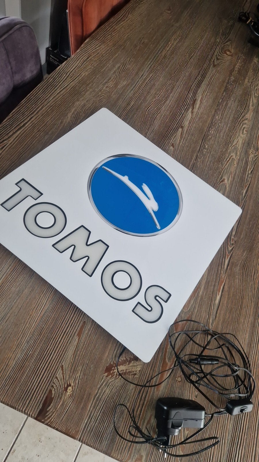 Tomos LED Lichtreclame / Verlicht Bord, Fietsen en Brommers, Ophalen, Zo goed als nieuw