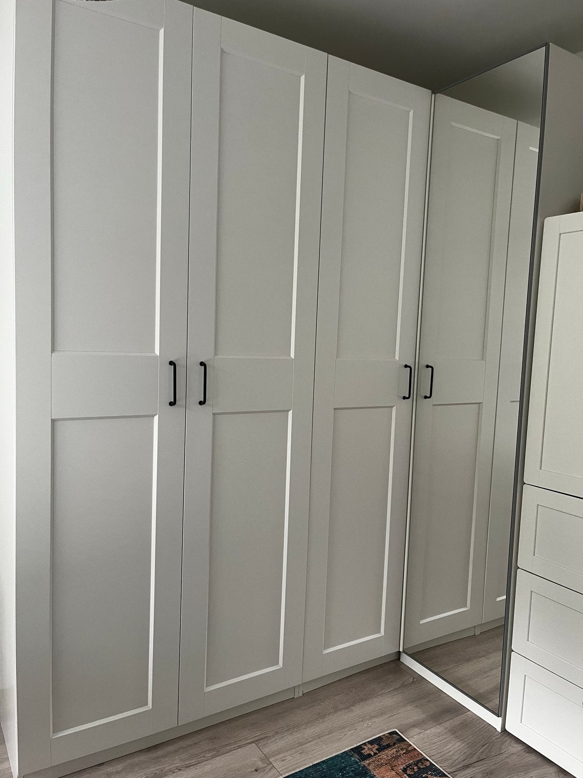 IKEA PAX Kast met deuren en spiegeldeur, Ophalen, Gebruikt, 100 tot 150 cm, 200 cm of meer