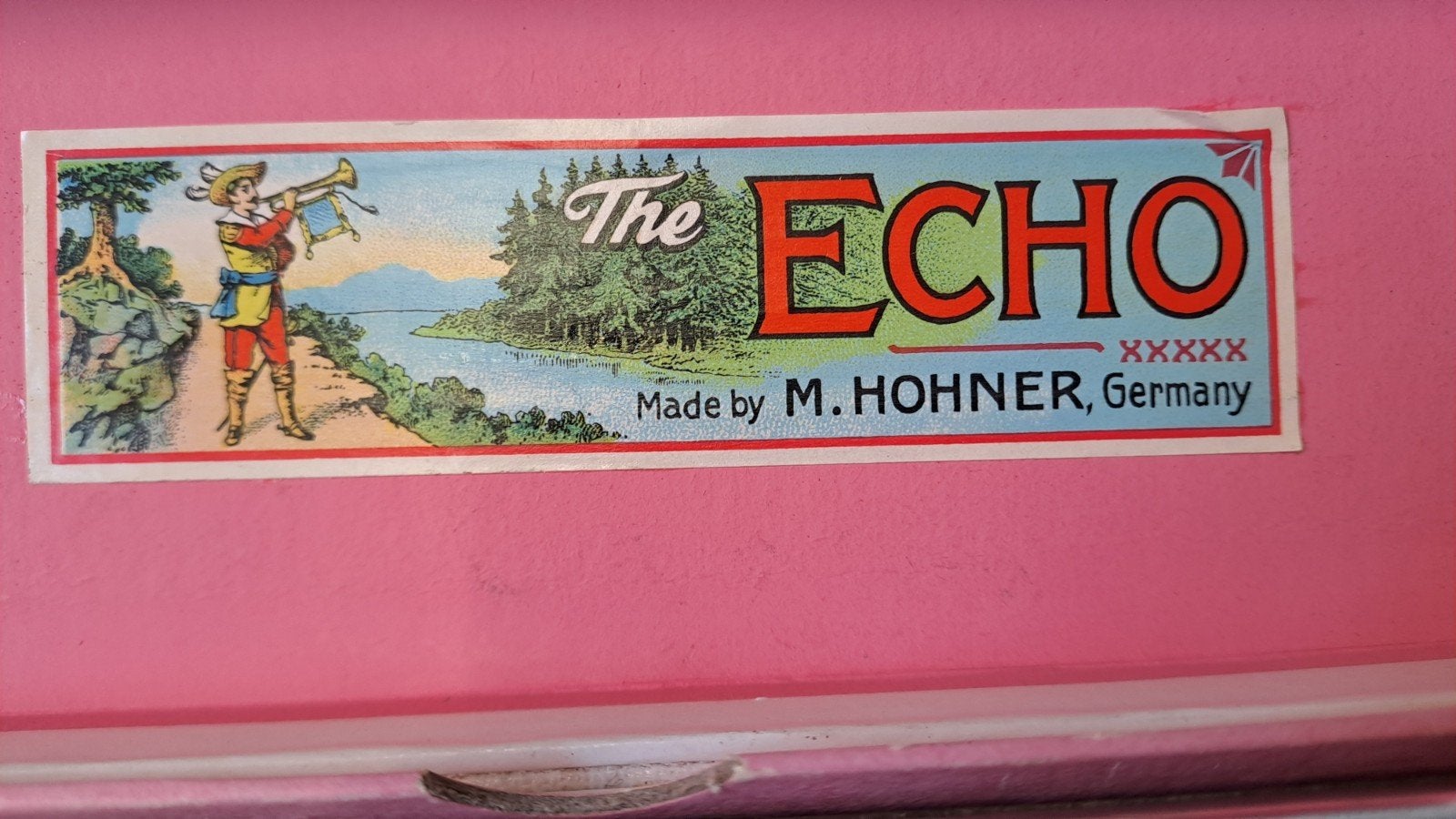 Vintage Hohner Echo Mondharmonica C/G originele doos izgs, Muziek en Instrumenten, Info@hohner.de, Overige typen, Ophalen of Verzenden