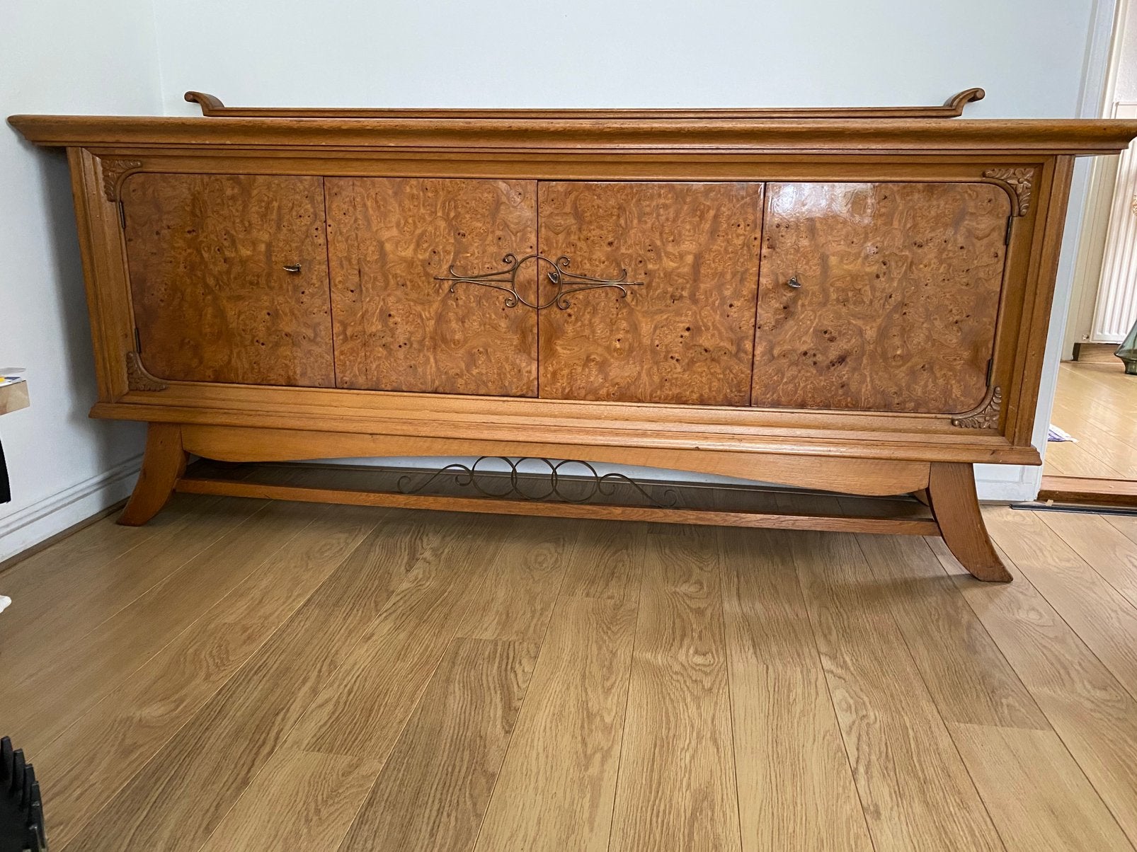 Jaren 50/60 Dressoir - massief eiken, Antiek en Kunst, Ophalen
