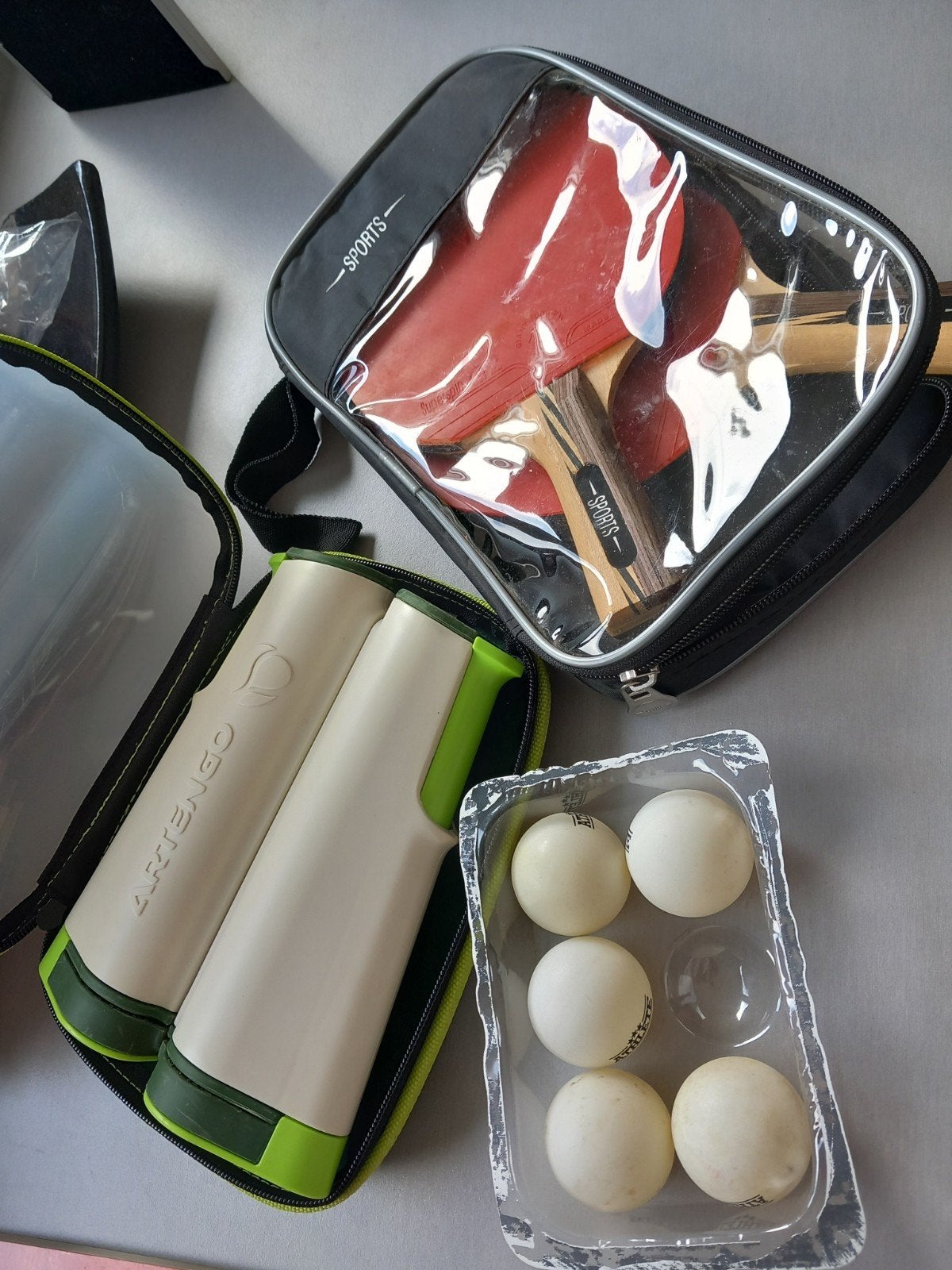 tafeltennis set, Ophalen of Verzenden, Zo goed als nieuw, Net, Batje(s) of Balletje(s)