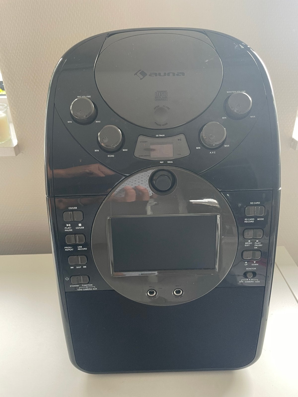 Auna Karaokeset met 2 microfoons en 3 CD's, Ophalen, Gebruikt, Complete set