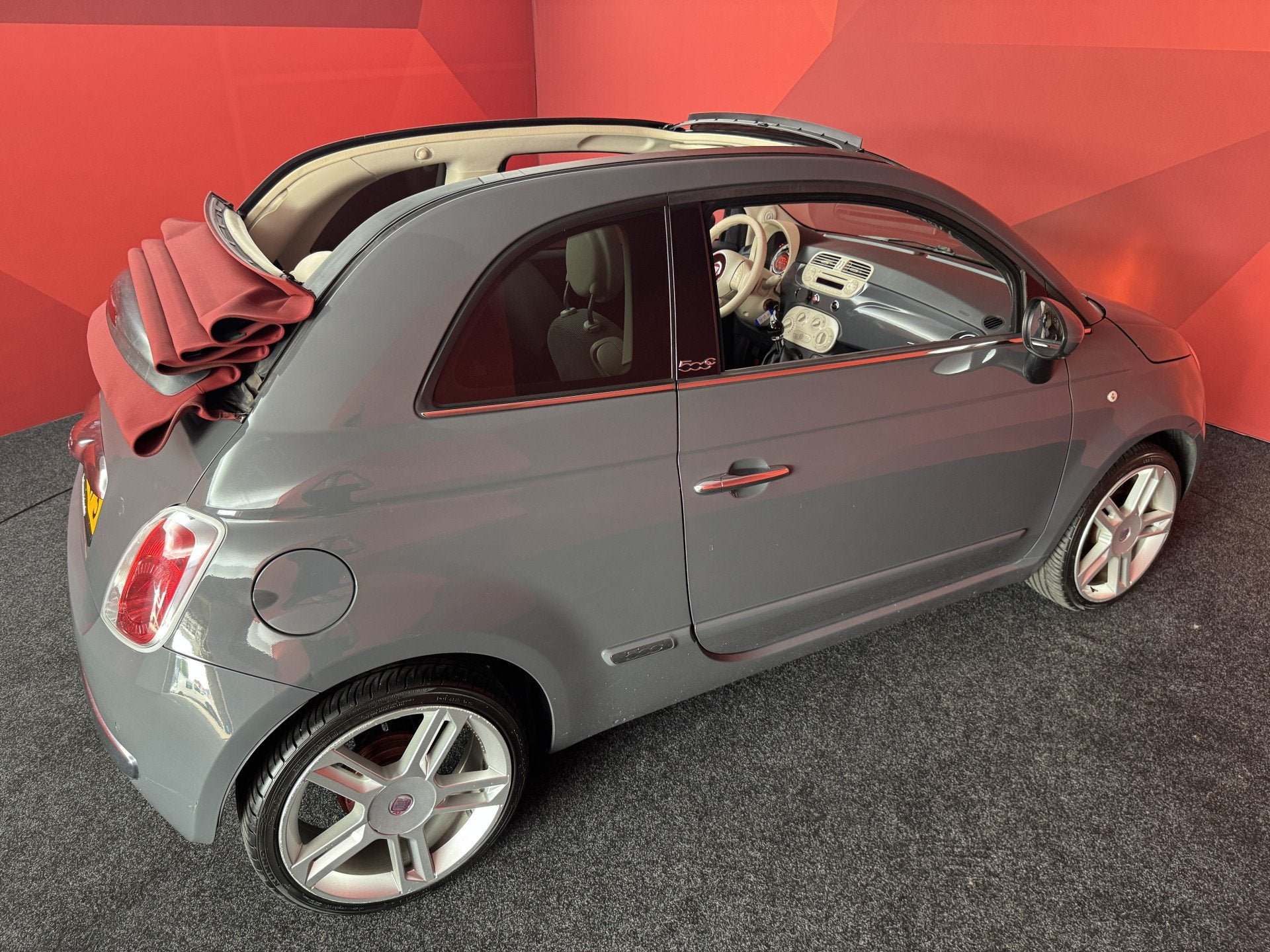 Fiat 500C 1.2 Lounge | Airco | Schuifdak | Rijklaar, Euro 5, Gebruikt, 4 cilinders, Cabriolet
