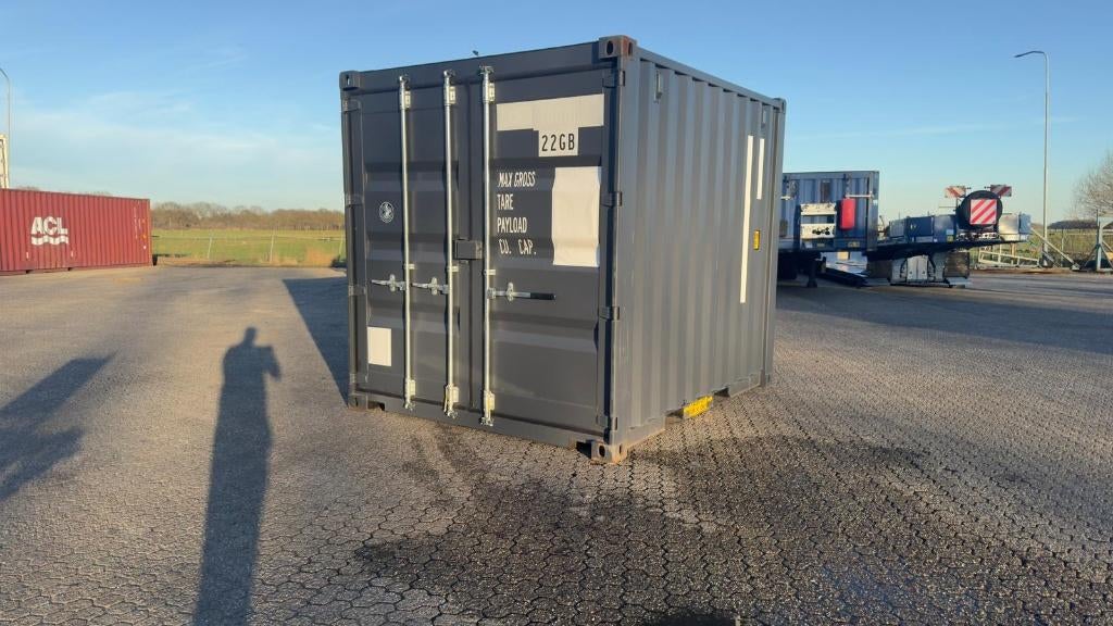10 ft containers antracietgrijs actie!Levering autolaadkraan, Zakelijke goederen, Machines en Bouw | Keten en Containers, Ophalen of Verzenden