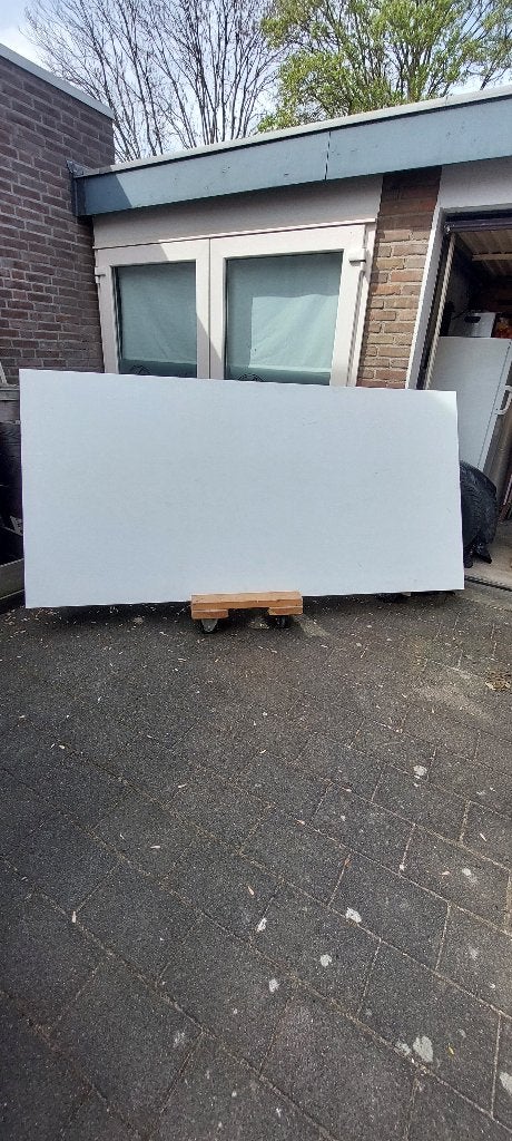 Te koop 18mm Multiplexplaat 2 zijde wit gegrond 1220x24440, Doe-het-zelf en Verbouw, Ophalen, Nieuw, Multiplex, Minder dan 20 mm
