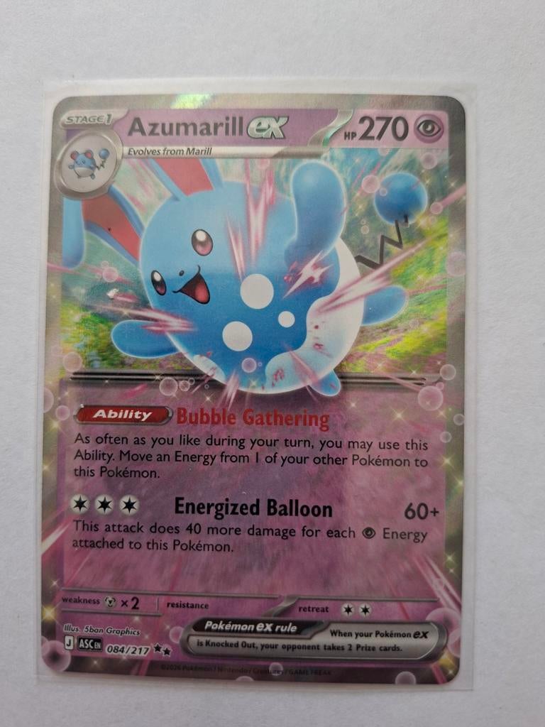 Azumarill EX 084/217 Ascended Heroes, Ophalen of Verzenden, Nieuw