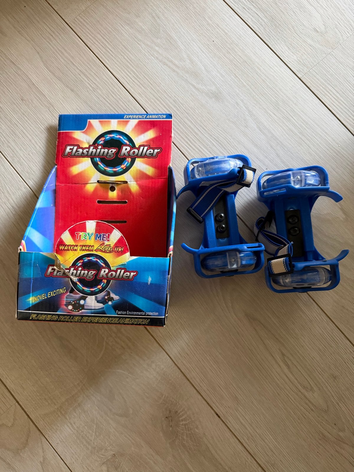 Flashing Roller - Blauwe Verstelbare Wieltjes voor Schoenen, Overige merken, Verstelbaar, Kinderen, Overige typen