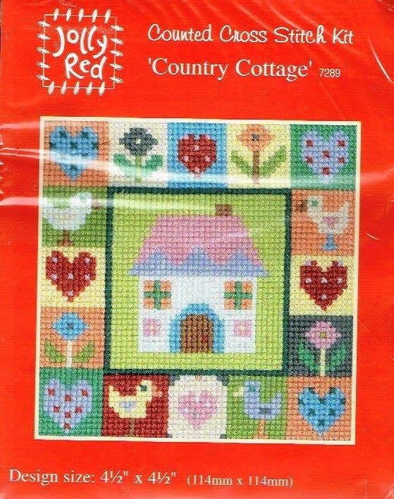 Cado jolly red borduurpakket  country cottage  laatste, Ophalen of Verzenden, Nieuw, Handborduren, Borduurpakket