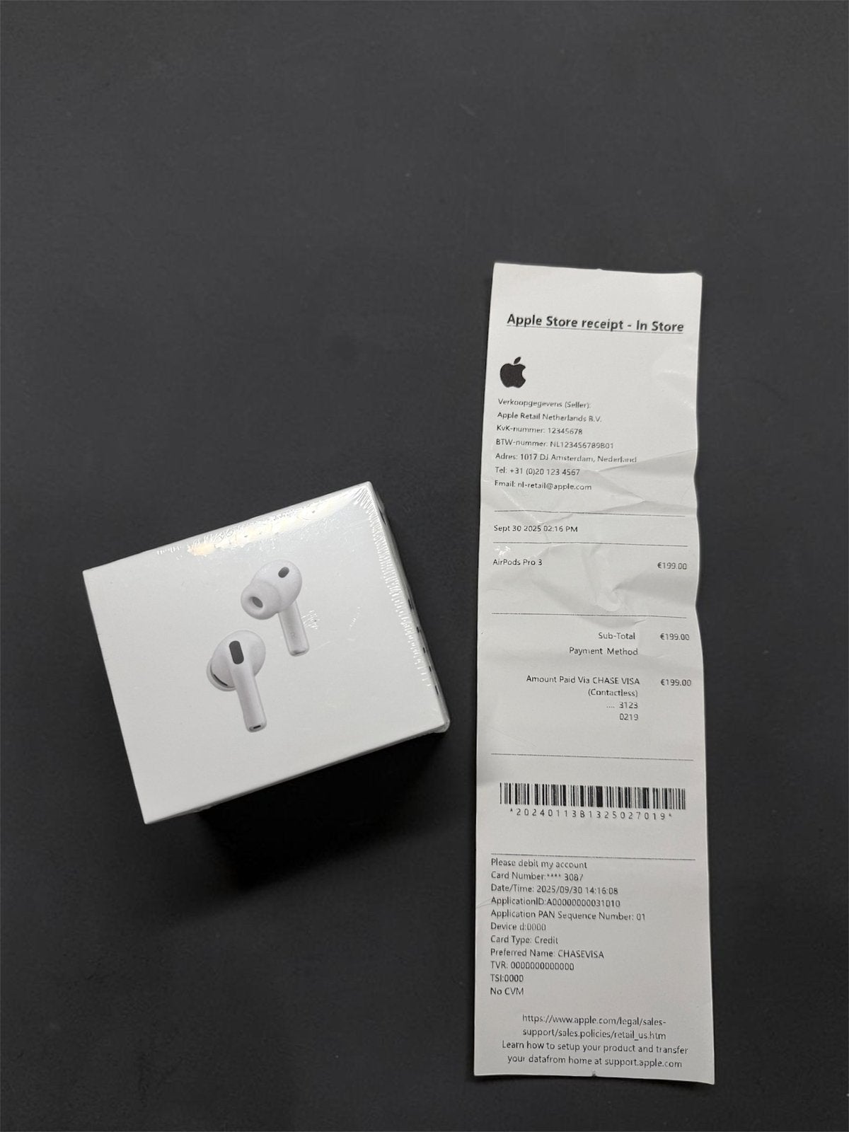 AirPods Pro 3 With receipt and warranty, Ophalen of Verzenden, Nieuw, Overige merken